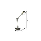 Shiny Satin Brass LED Adjustable Desk Lamp