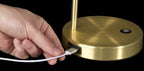 Shiny Satin Brass LED Adjustable Desk Lamp