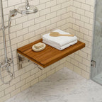 17" Premium Wall Mount Teak Shower Bench