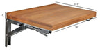 30" Brown Premium Wall Mount Teak Shower Bench