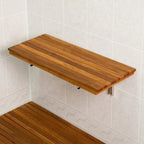 30" Brown Premium Wall Mount Teak Shower Bench