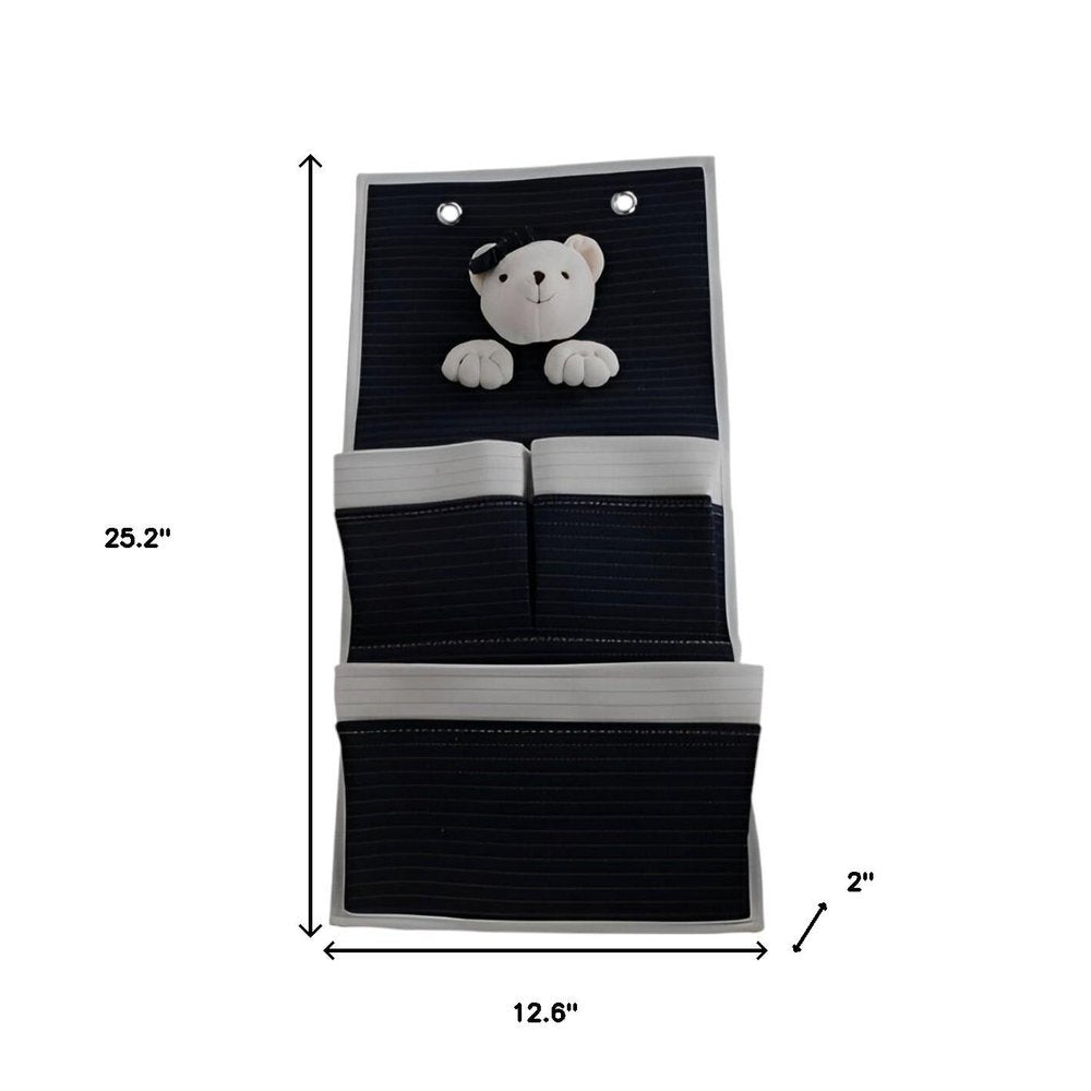 Set of Two Black And White Fabric Wall Hanger