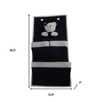 Set of Two Black And White Fabric Wall Hanger