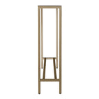 36" Silver and Gold Mirrored Glass Console Table