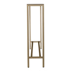56" Silver and Gold Mirrored Glass Console Table