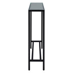 36" Black Mirrored Glass Console Table