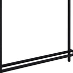 36" Black Mirrored Glass Console Table