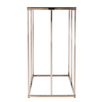42" Clear and Gold Glass and Metal Frame Console Table