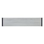 54" White and Black Distressed Sled Console Table