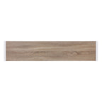 54" Gray Brown and White Sled Console Table
