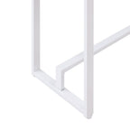 54" Gray Brown and White Sled Console Table