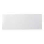 42" White and Black Glass and Metal Sled Console Table