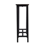 54" Espresso and Black Wood and Iron Console Table
