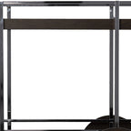 34" Brown And Silver Iron and Wood Rolling Bar Cart