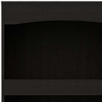 71" Light Gray Wood Three Tier Bookcase with Two Doors