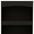 71" Light Gray Wood Three Tier Bookcase with Two Doors