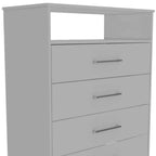 31" Black Wood Four Drawer Dresser