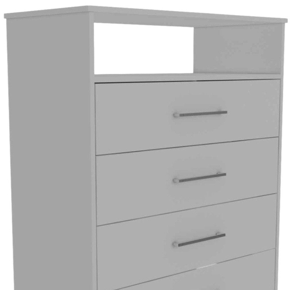 31" Black Wood Four Drawer Dresser
