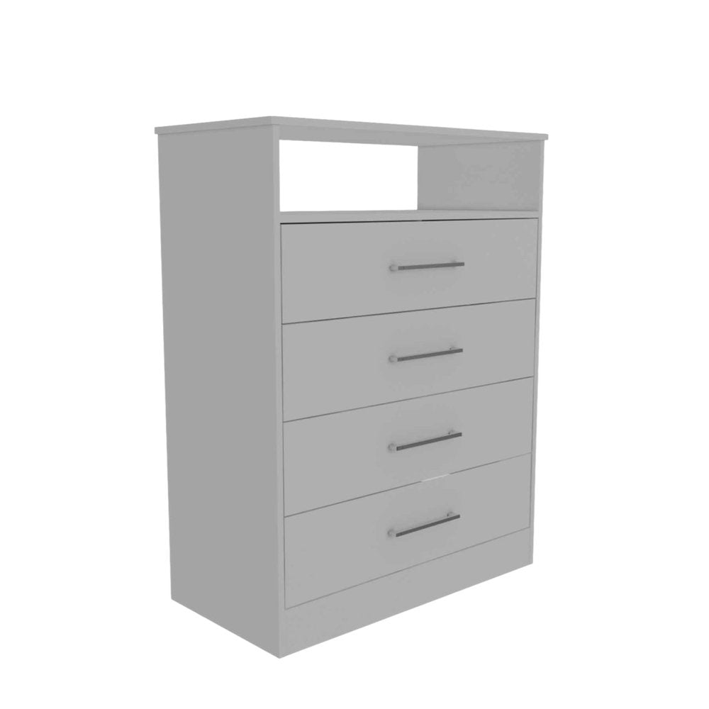 31" Black Wood Four Drawer Dresser