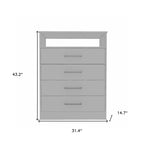 31" Black Wood Four Drawer Dresser