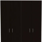71" Black And White Wood Six Door Single Drawer Combo Dresser