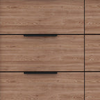 42" Brown And White Wood Four Drawer Dresser