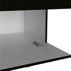 71" Black And White Wood Six Door Single Drawer Combo Dresser