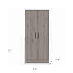 71" Light Gray Wood Single Drawer Combo Dresser