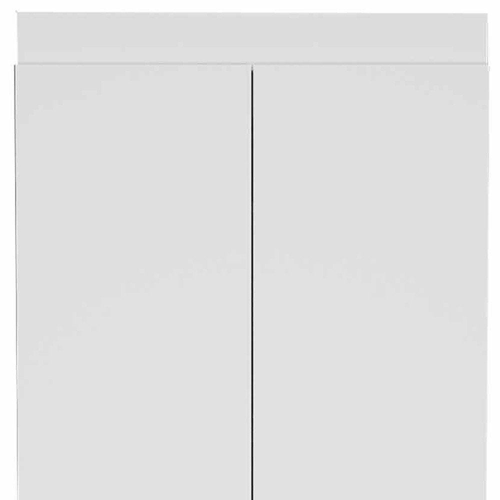 63" White Wood Pantry Or Storage Closet