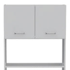 24" White Wood Kitchen Cart With Storage