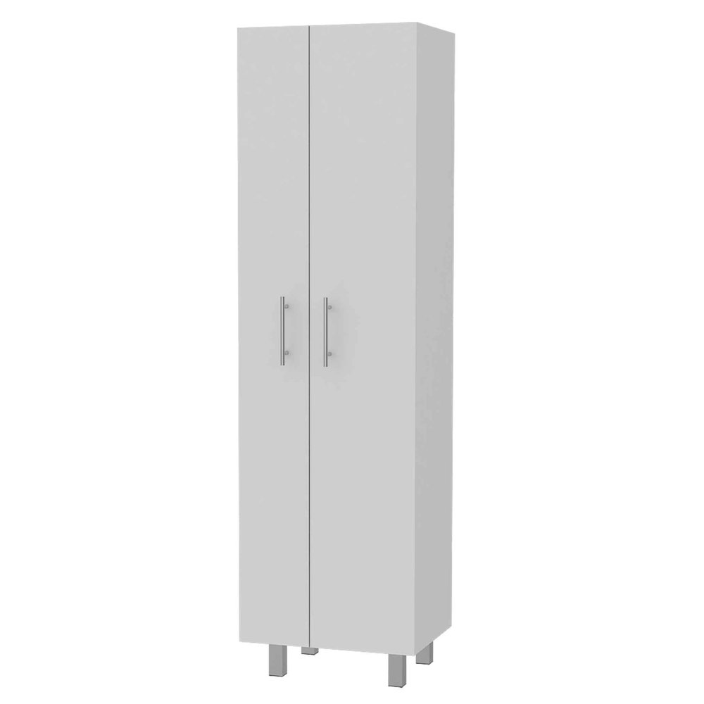 71" White Wood Pantry Or Storage Closet