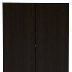 79" Black Wood Pantry Or Storage Closet