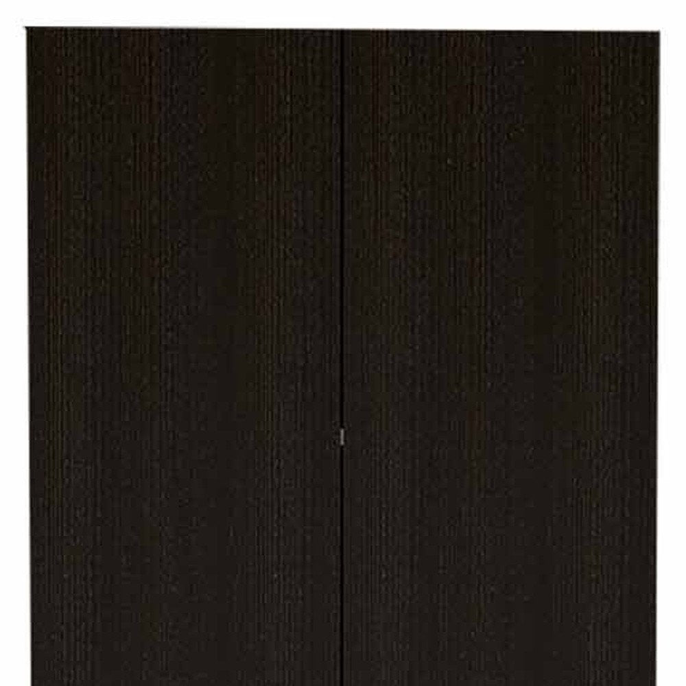 79" Black Wood Pantry Or Storage Closet