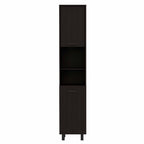 79" Black Wood Pantry Or Storage Closet