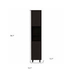 79" Black Wood Pantry Or Storage Closet