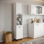 79" White Wood Pantry Or Storage Closet