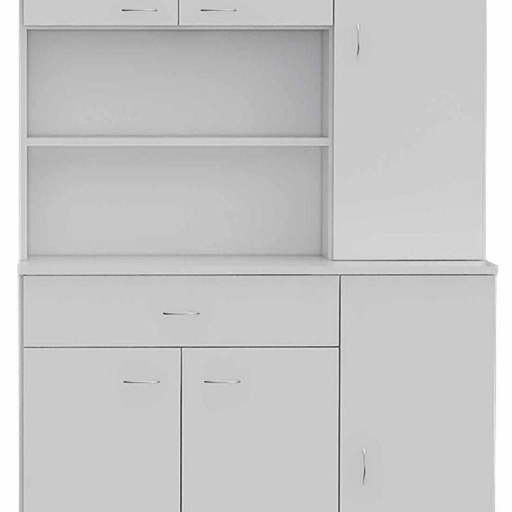 67" White Wood Pantry Or Storage Closet