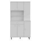 67" White Wood Pantry Or Storage Closet