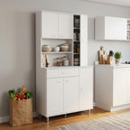67" White Wood Pantry Or Storage Closet