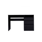 47" Black Computer Desk With Three Drawers