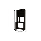 30" Black Computer Desk With Hutch