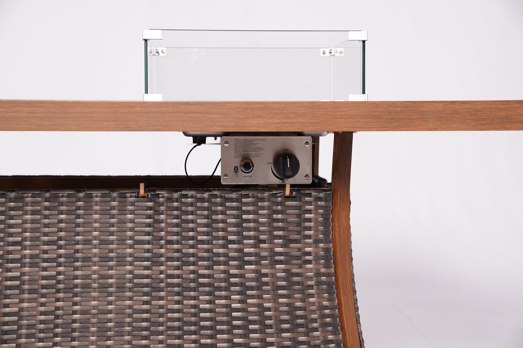 71" Brown Aluminum Cooler Insert with Umbrella Hole