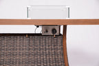 71" Brown Aluminum Cooler Insert with Umbrella Hole