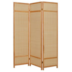 72" Brown Bamboo Panel Screen Room Divider