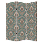 72" Green Folding Three Panel Screen Room Divider