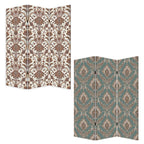 72" Green Folding Three Panel Screen Room Divider