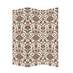 72" Green Folding Three Panel Screen Room Divider