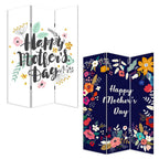 72" White Folding Three Panel Screen Room Divider