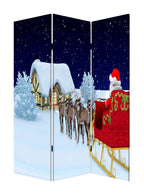 72" Green Folding Three Panel Screen Room Divider