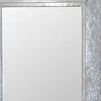 84" Gray And Brown Galvanized Metal and Wood Framed Leaning Accent Mirror